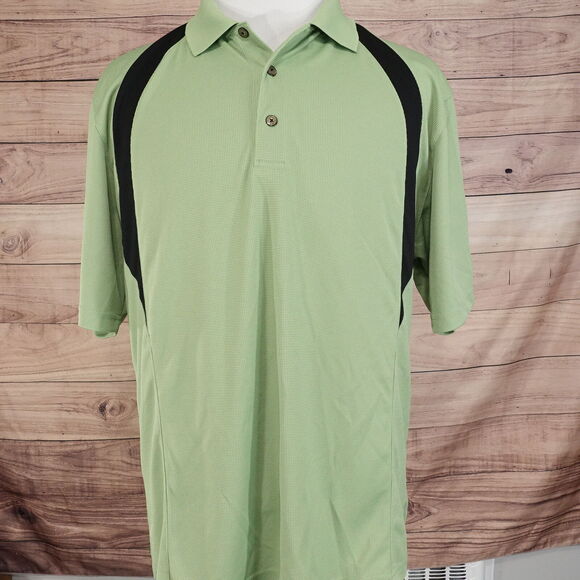 GRAND SLAM GOLF SHORT SLEEVE STRIPED POLYESTER POLO SHIRT MENS SIZE XL - Picture 3 of 6